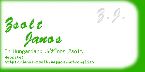 zsolt janos business card